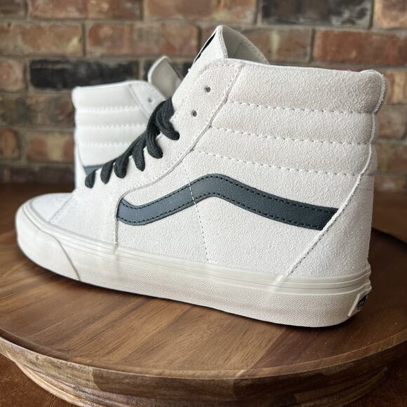 Vans SK8 Hi Oversized Laces White Suede Grey Stripe Womens 9.5 Men\'s 8 Shoes main image 8
